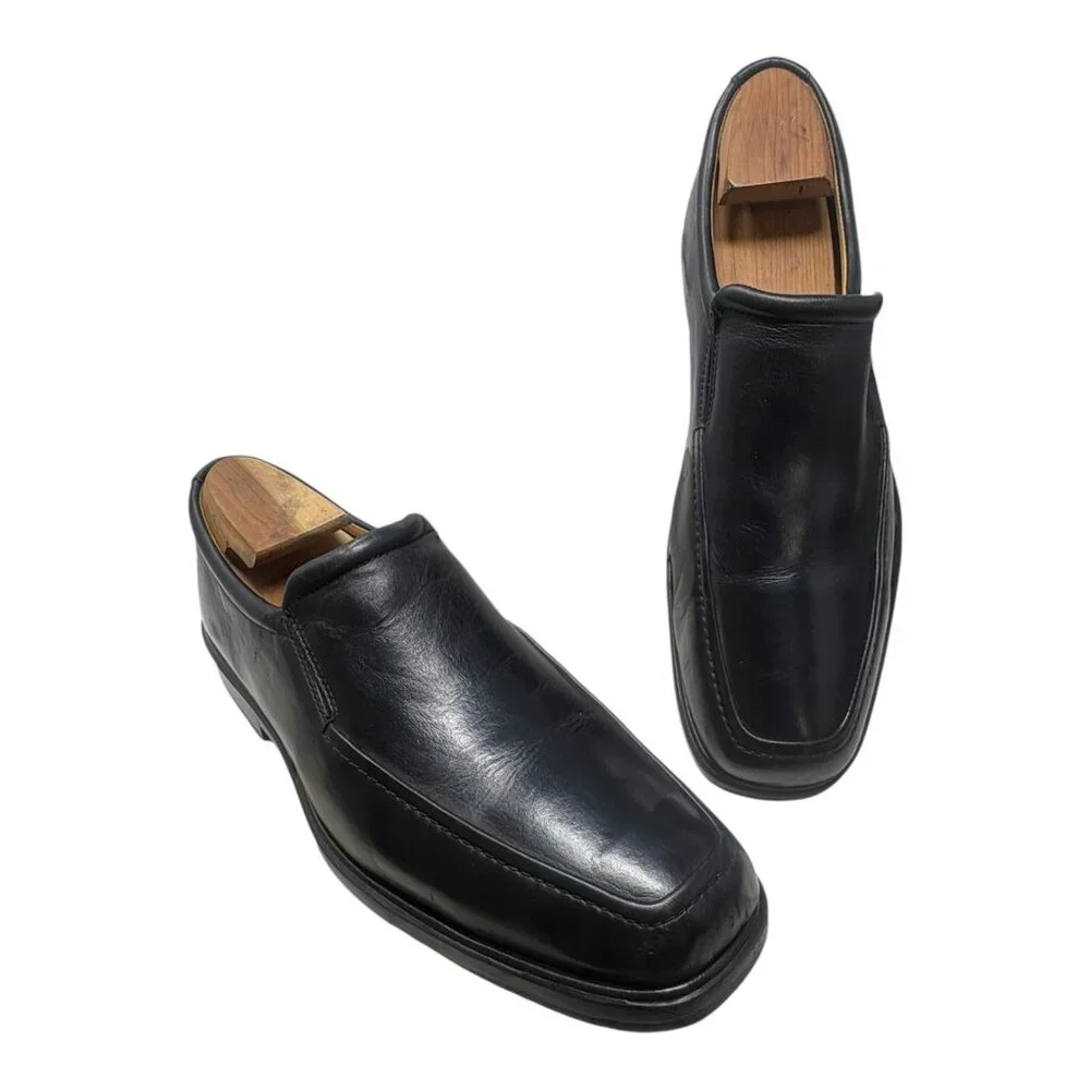 Johnston Murphy‎ Goodwin Black Leather Venetian Loafers